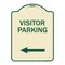 Signmission Reserved Parking Visitor Parking Arrow Pointing Left Heavy-Gauge Alum Sign, 24" x 18", TG-1824-23024 A-DES-TG-1824-23024 - alternate 1